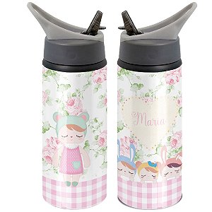 Garrafa Squeeze Boneca Metoo Dolls Personalizada com Nome