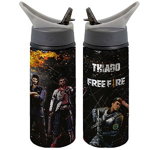 Garrafa Squeeze Free Fire Personalizada com Nome