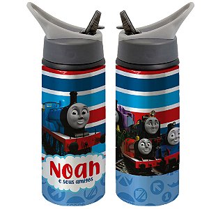 Garrafa Squeeze Thomas e seus amigos Trem Personalizada com Nome