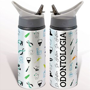 Garrafa Squeeze Odontologia Profissão Odonto Com Nome Personalizado
