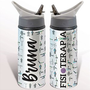 Garrafa Squeeze Fisioterapia Profissão Fisioterapeuta Com Nome Personalizado