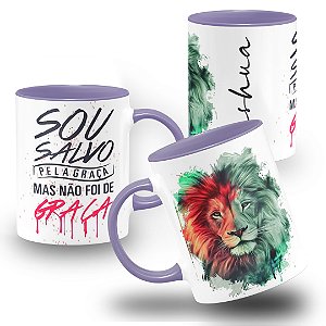 Caneca Gospel Sou Salvo Pela Graça Mas Não Foi De Graça