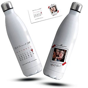 Garrafa Térmica Casal Quando Tudo Começou Calendário