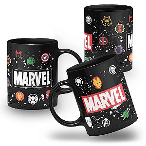 Caneca Marvel Comics Preta