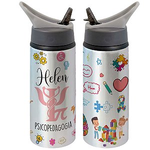 Garrafa Squeeze Profissão Psicopedagogia