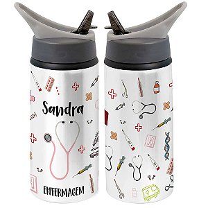 Garrafa Squeeze Profissão Enfermagem Tec. Enfermagem Enfermeira