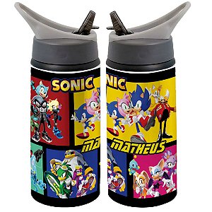 Garrafa Sonic Infantil Squeeze Quadrinho