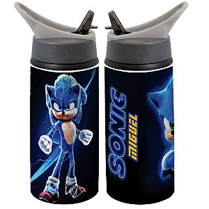 Garrafa Squeeze Sonic Fundo Preto