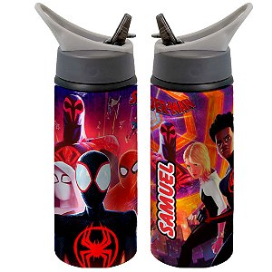 Garrafa Squeeze Homem Aranha Através Do Aranhaverso
