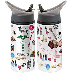 Garrafa Squeeze Estética Profissão Esteticista