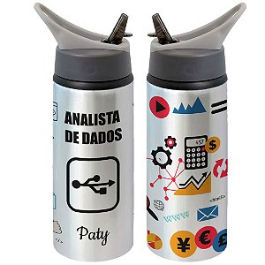 Garrafa Squeeze Profissão Analista de Dados Informática