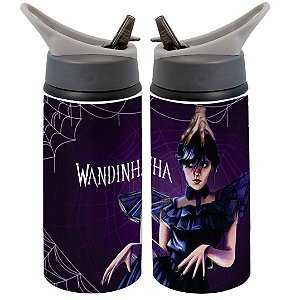 Garrafa Squeeze Wandinha Família Addams