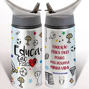 Garrafa Squeeze Educação Física Profissão Com Brasãoão