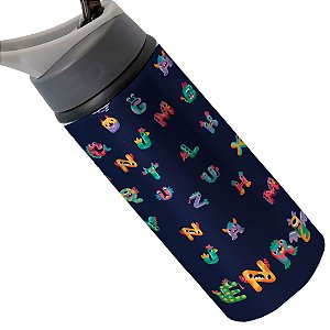 Garrafa Squeeze Alfabeto Monstrinhos