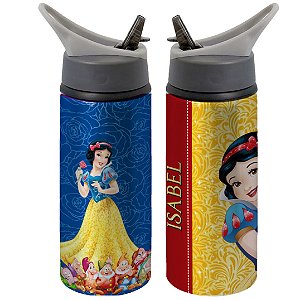 Garrafa Branca de Neve Squeeze Infantil
