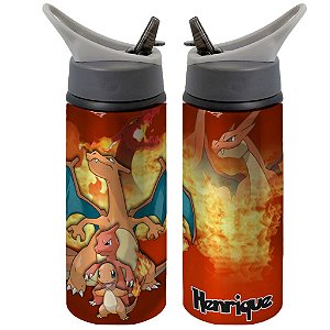 Garrafa Squeeze Pokemon Charizard
