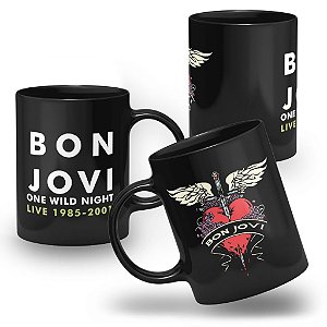 Caneca Personalizada Bon Jovi 100% Preta