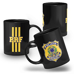Caneca Polícia Rodoviaria Federal 100% Preta