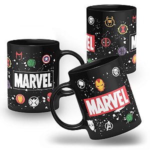 Caneca Marvel Comics 100% Preto
