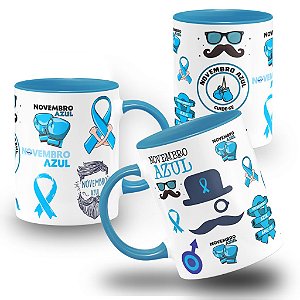 Caneca Novembro Azul Mês Mundial Do Combate À Próstata