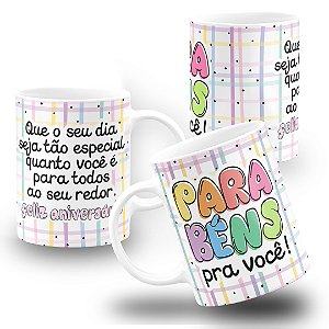 Caneca Aniversário Parabéns Pra Você