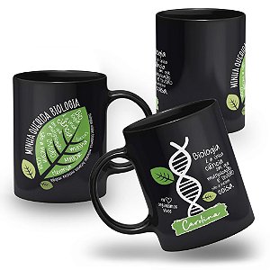 Caneca Amo Biologia 100% Preto