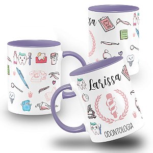 Caneca Odontologia Profissão Dentista Odonto Com Brasão