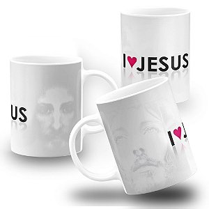 Caneca Religiosa Eu Amo Jesus
