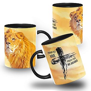 Caneca Religiosa Porque Ele Vive Posso Crer No Amanhã