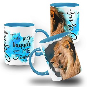 Caneca Religiosa  Tudo Posso naquele Que Me Fortalece Filipenses 4:13