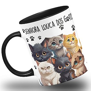Caneca Senhora Louca dos Gatos
