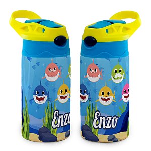 Garrafa Baby Shark Térmica Bico de Silicone com Nome