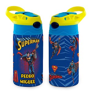 Garrafa Superman Herói Térmica Bico de Silicone