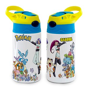 Garrafa Pokémon Rocket Térmica Bico Silicone com Nome