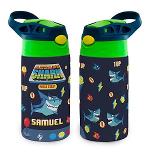Garrafa Tubarão Arcade Surf Térmica infantil Bico de Silicone