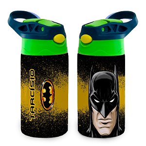 Garrafa Batman Rosto Térmica Infantil Bico de Silicone