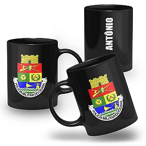Caneca Polícia Militar do Estado de Ceará 100% Preta