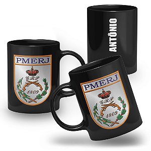 Caneca Polícia Militar do Estado do Rio de Janeiro 100% Preta