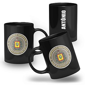 Caneca Polícia Militar do Estado do Rio Grande do Sul 100% Preta