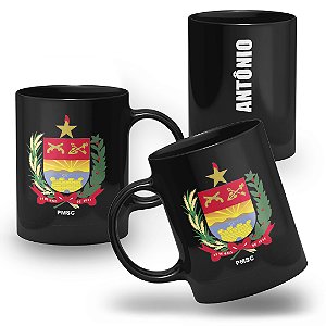Caneca Polícia Militar do Estado de Santa Catarina 100% Preta