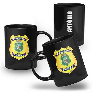 Caneca Polícia Penal do Estado do Ceará 100% Preta