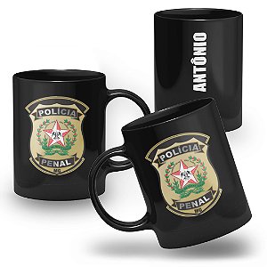 Caneca Polícia Penal do Estado de Minas Gerais 100% Preta