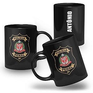 Caneca Polícia Penal do Estado de São Paulo 100% Preta