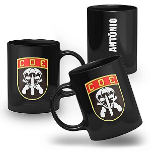 Caneca Operações Especiais de São Paulo COE 100% Preta