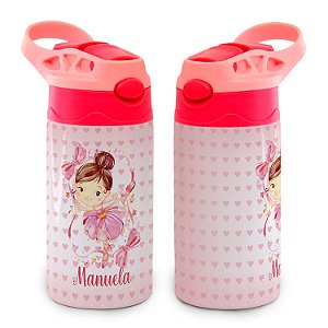 Garrafa Bailarina Infantil Térmica Bico de Silicone