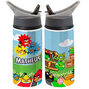 Garrafa Angry Birds Infantil Squeeze Aventura e Diversão