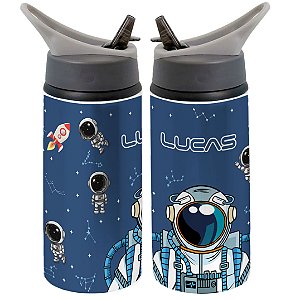 Garrafa Astronauta Espacial Universo Squeeze Infantil, Aventuras no Espaço!