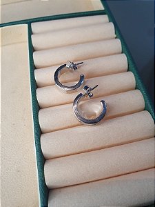 Argola Achatada M Ródio