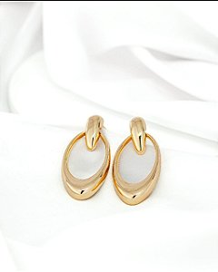 Brinco Base Gota Lisa Oval