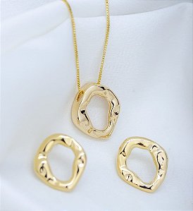 Conjunto Oval Martelado